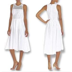 Rebecca Taylor Maisie Eyelet Midi Dress Navy Size 6